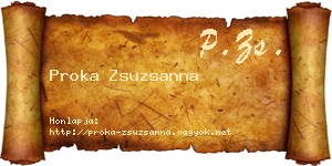 Proka Zsuzsanna névjegykártya